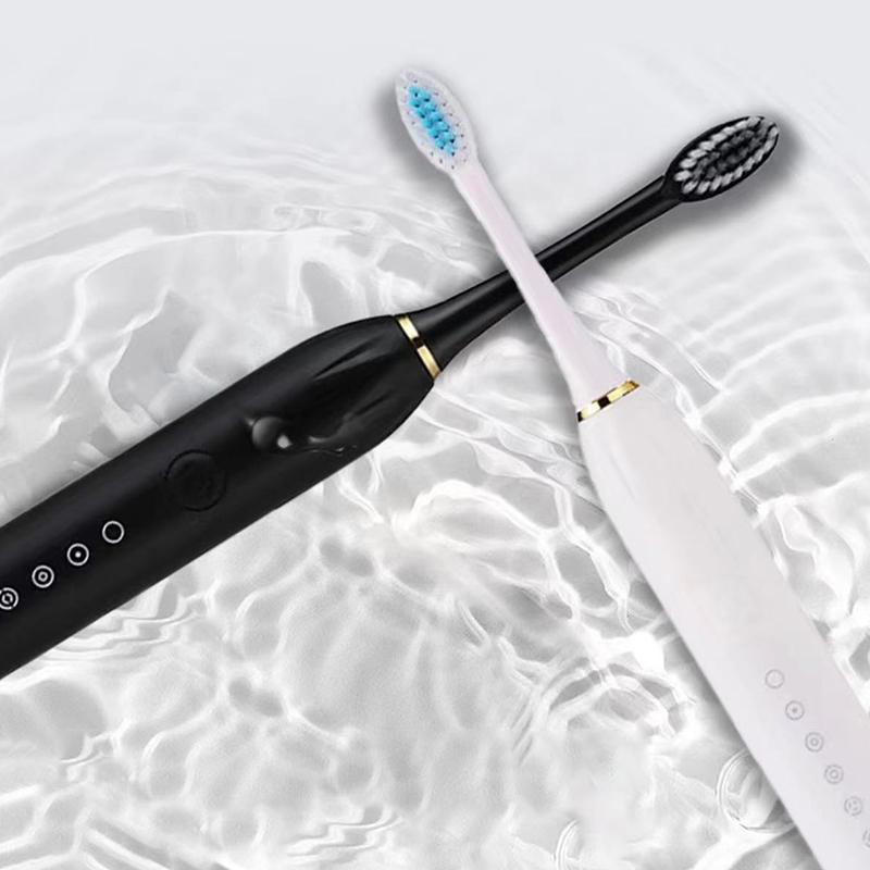 Escova de Dentes Ultrassônica Elétrica Seis Modos de Velocidade Casa Cabelo Macio Carregamento USB Impermeável Limpador de Dentes para Adultos
