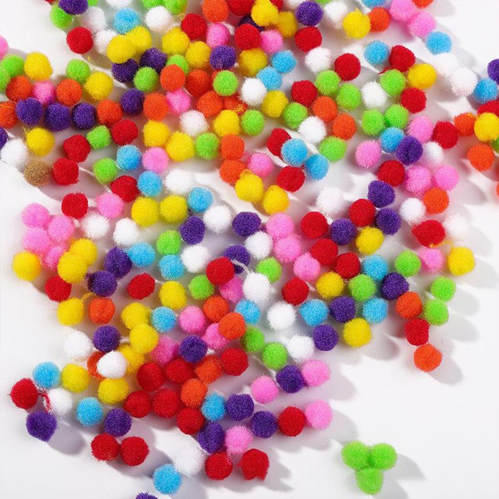 300pieces Craft Pom Poms Bundle Assorted Fuzzy Pompoms For DIY Fun Assorted Fuzzy Pompoms Balls