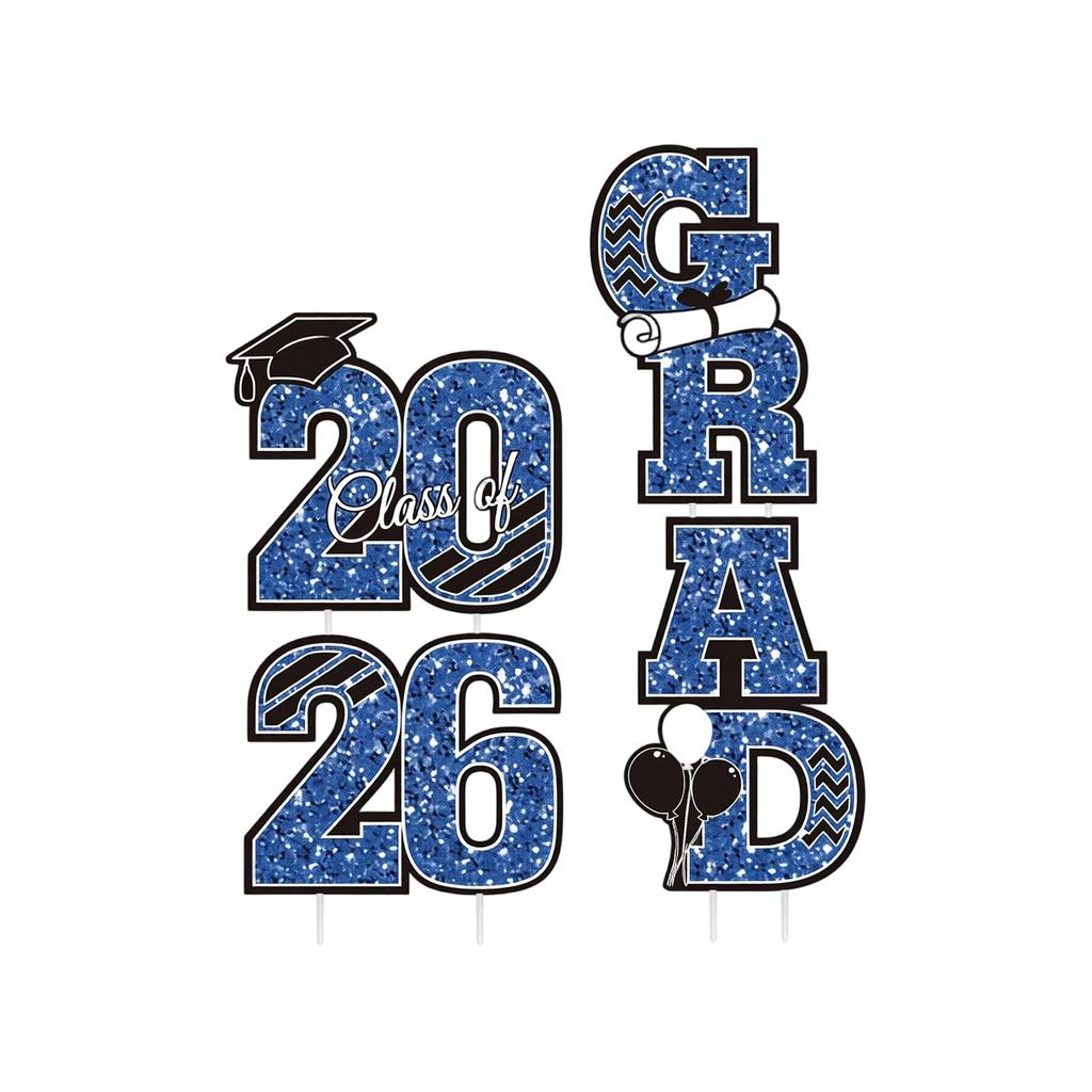 Class of 2026 Graduation Yard Sign, Stake Decoration for Outdoor Celebration