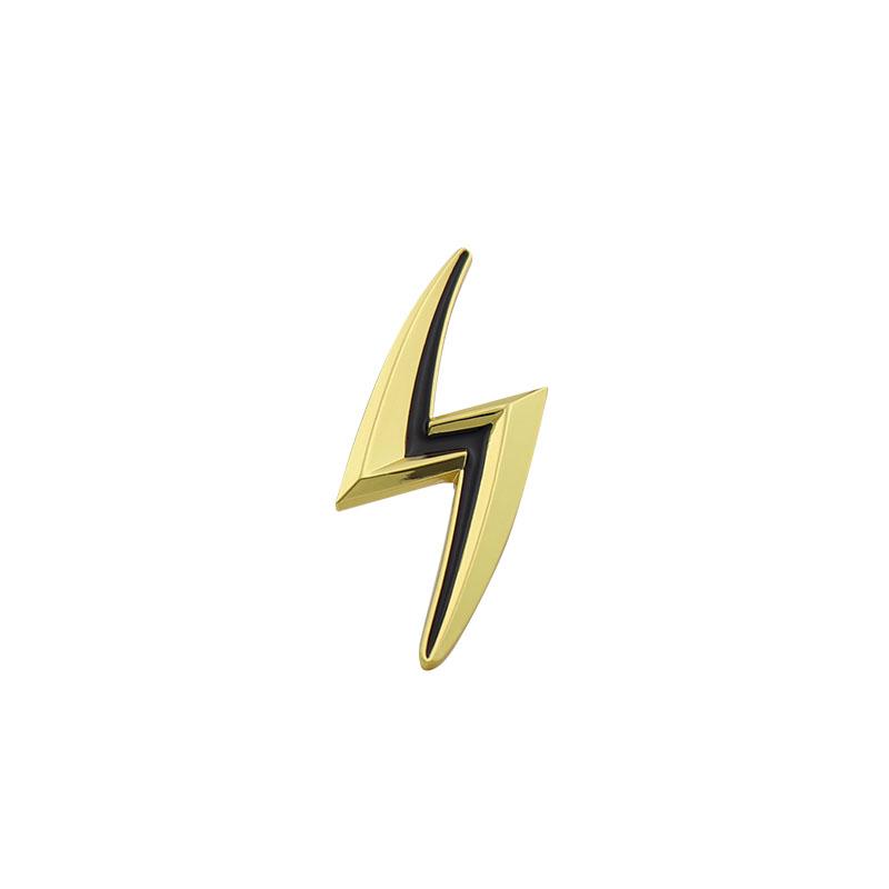3D Premium S Lightning Logo for Car Engine Hood Fender Trunk Tail Rear Bonnet Nameplate Decal Emblem Badge Sticker
