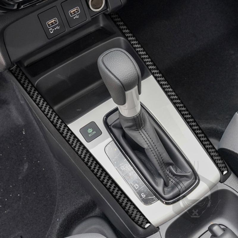 Real Carbon Fiber Car Accessories Gear Shift Strip Decorative Trim Cover Soft Sticker For Honda Fit /Jazz GR9 2024 2025