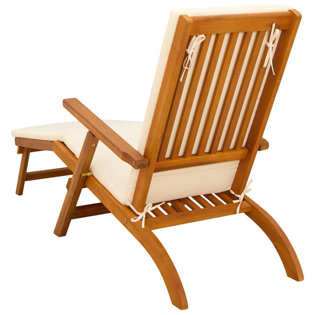 Adjustable and Foldable Sun Lounger Set 2 Pcs 55 X 146 X 91 Cm