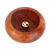 Vietnamese  Mini Round Incense Stick Buddhist Supplies Bowl Shape Incense Holder(Rosewood)