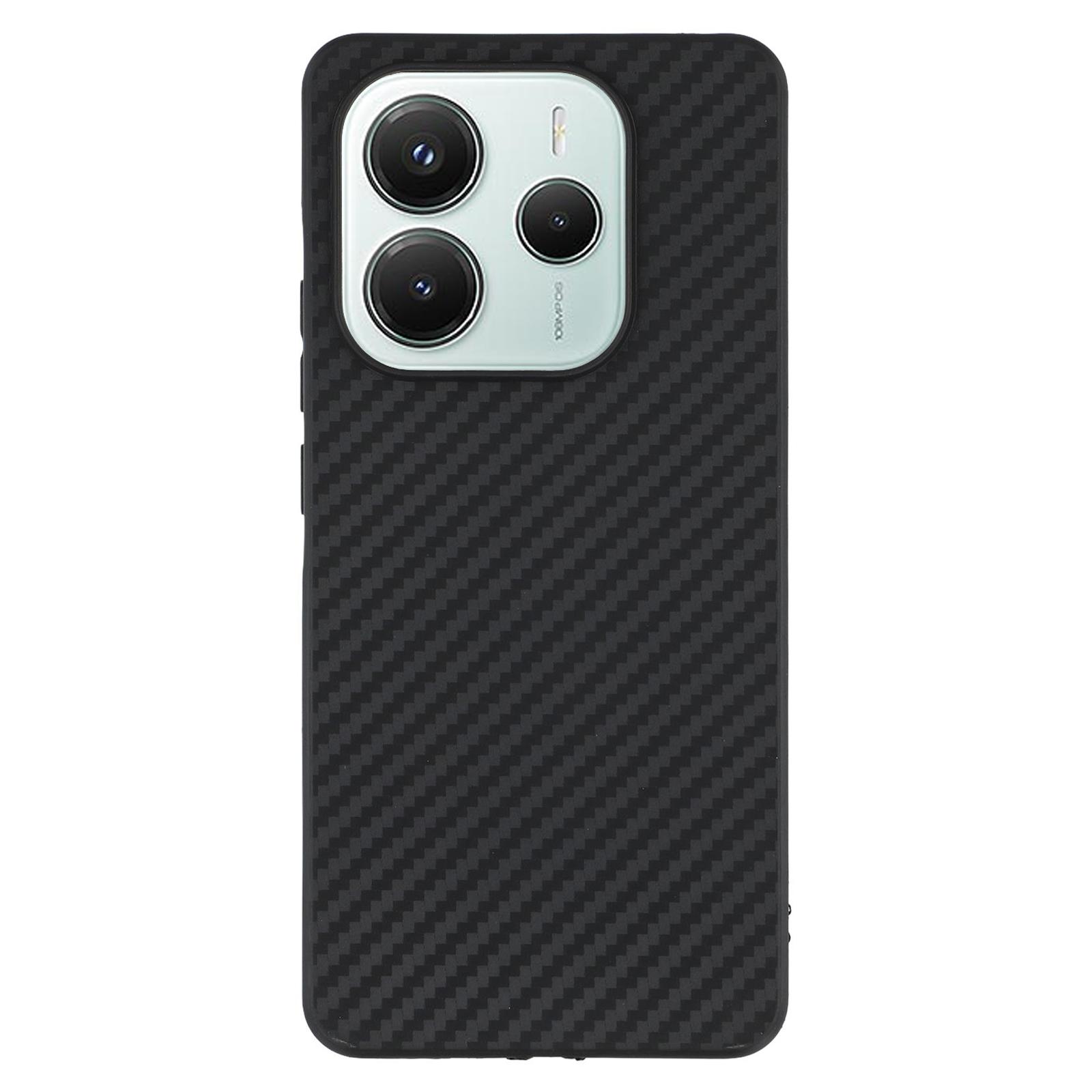 

Для Xiaomi Redmi Note 14 5G Чохол Гнучкий ТПУ Текстура Карбонове волокно Ударостійка Накладка на телефон Type A