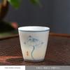 Seladon çay fincanı seramik el boyaması usta tek fincan çay fincanı ev kung fu çay kasesi retro şapka fincan