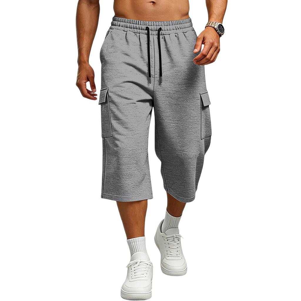 Lässige Herren-Shorts mit Kordelzug aus Webmaterial