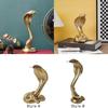 Snake Statue Birthday Gift Novelty Collection Artwork Realistic Resin Ornament for Office Desktop Indoor Shelf Study Room