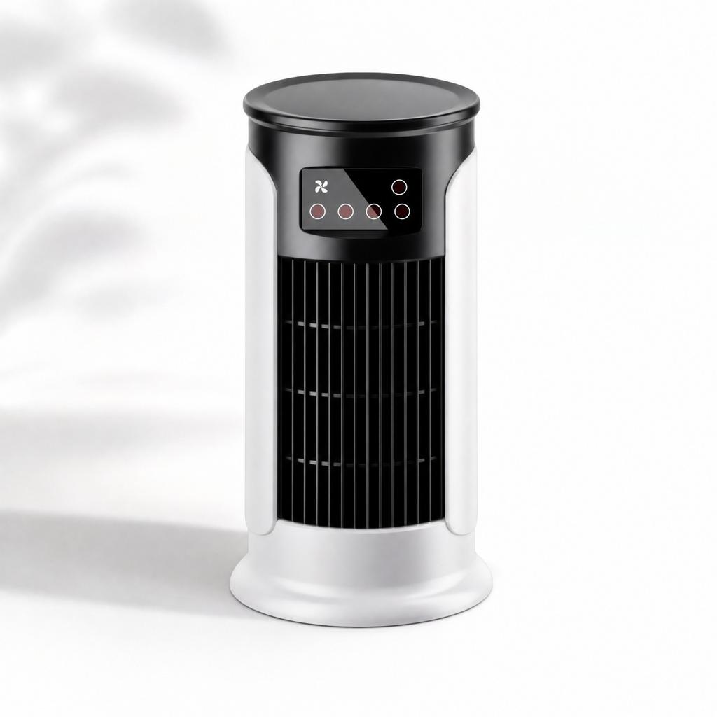 Portable Evaporative Cooler with Humidifier and Timer for Home Desk