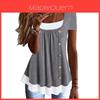 Womens Summer Casual T Shirt With Button Details And Cotton Fabric For Office Wear