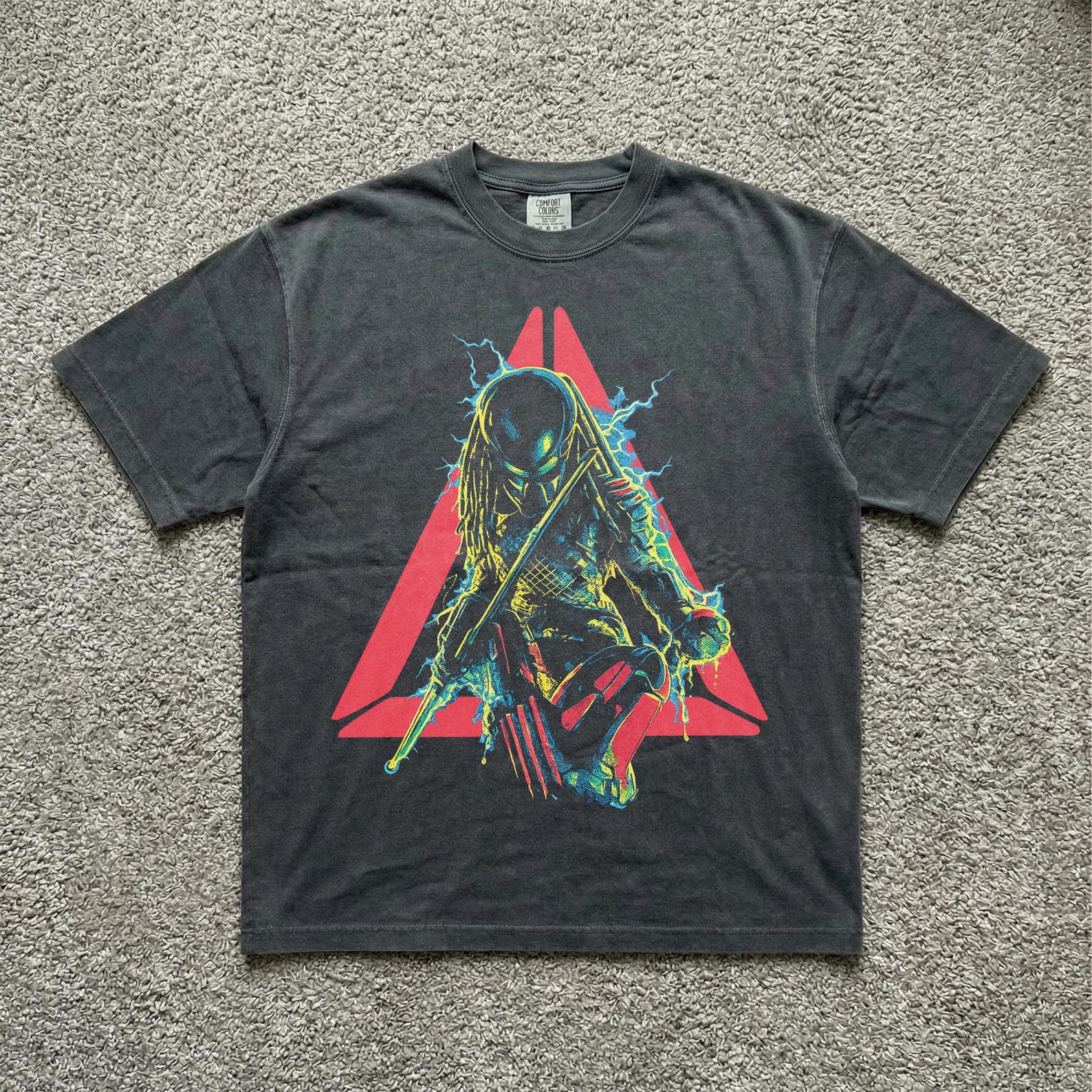 80 s Movie T-Shirt, Retro Cult Classic Action Film Predator Monster Graphic Tee S
