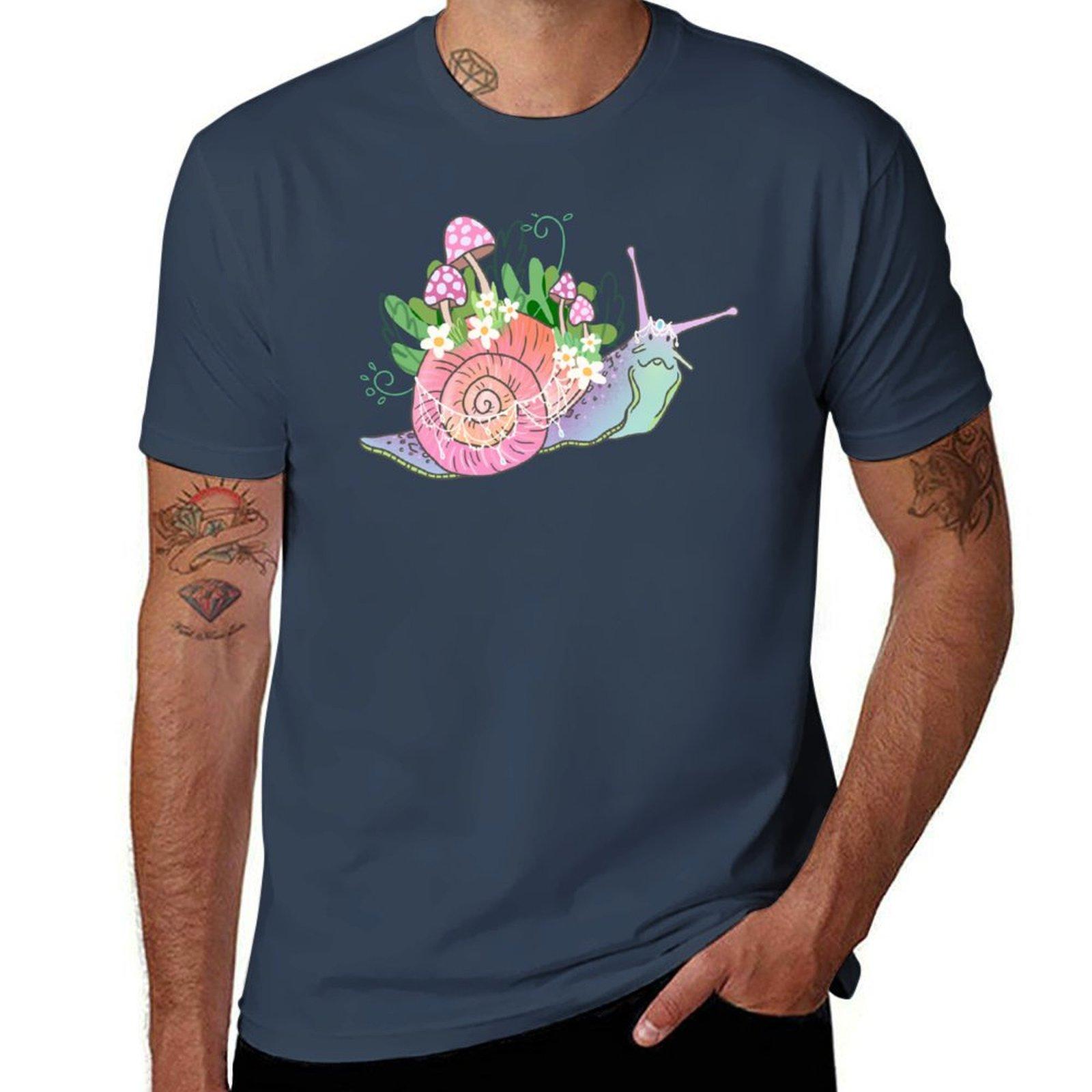 Majestic Snail TShirt Athletic Fit Sports Short Sleeve Top S