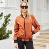 Frühling und Herbst Neue Dünne Fliegerjacke Damen Lässige Langarmjacke Damen Lockere Stehkragen Baseballuniform