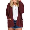 Damen S Langarm Strickjacke Einfarbig Lockerer Schnitt Pullover