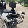 Large Capacity Metal Rear Basket with Backrest for E-bike Helmet and Backpack Storage