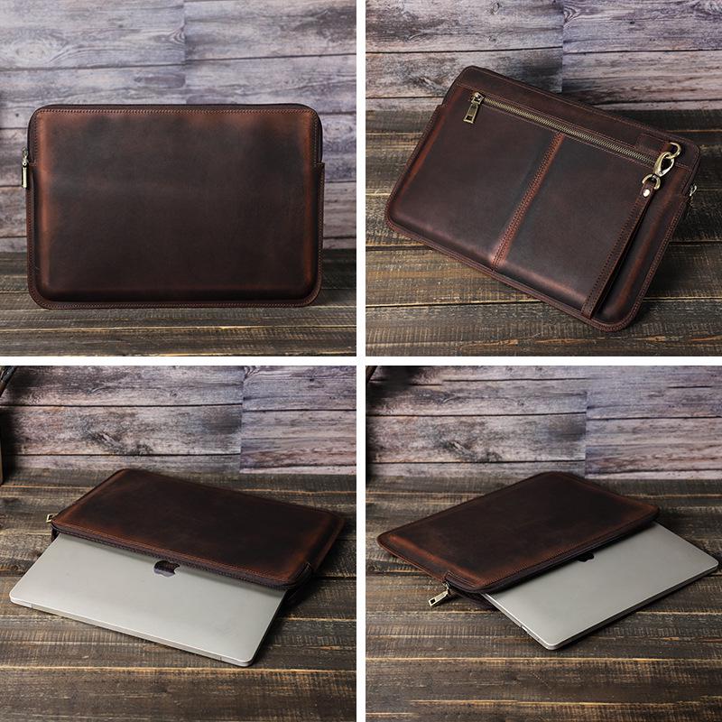 Genuine Leather Protective Case for MacBook Air 13.3 - Apple Laptop Handbag
