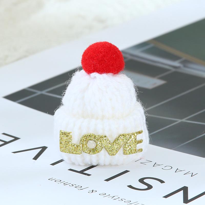 Korean Style Knitted Wool Hat with DIY Pompom Decoration - Mini Christmas Accessory