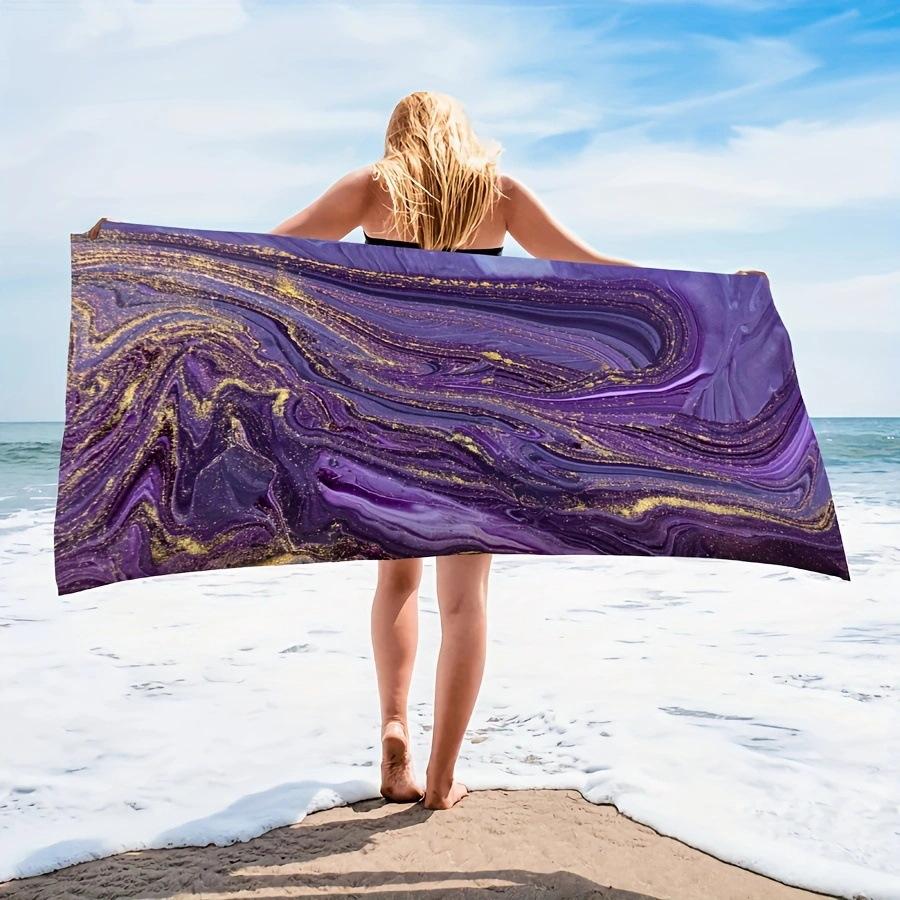 Exotischer Blumendruck Weiches Mikrofaser-Badetuch Groß Wasserabsorbierend Für Strand und Surfen