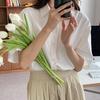 White Short-sleeved Shirt for Women In Spring Summer 2025 New Korean Version Retro Versatile Ins Style Loose Slimming Shirt Top
