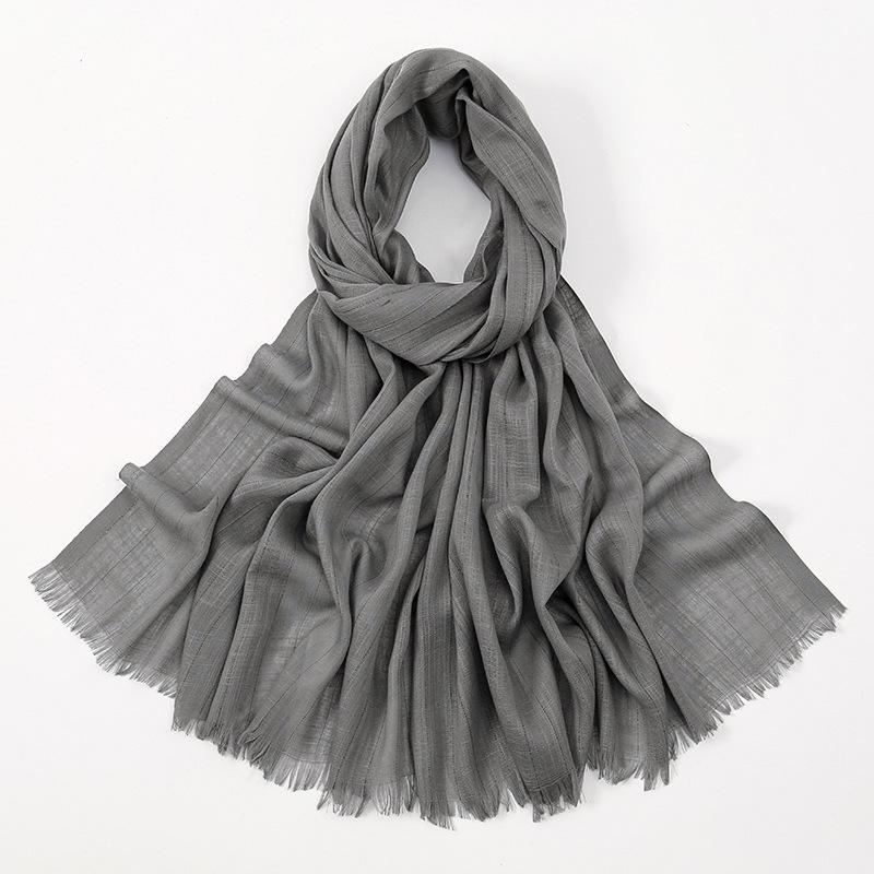 Plain Gold Lurex Glitter Bamboo Fringe Scarf Breathable Soft Thin Shawl Casual Sunscreen Travel Scarves Women Muslim Hijab Sjaal