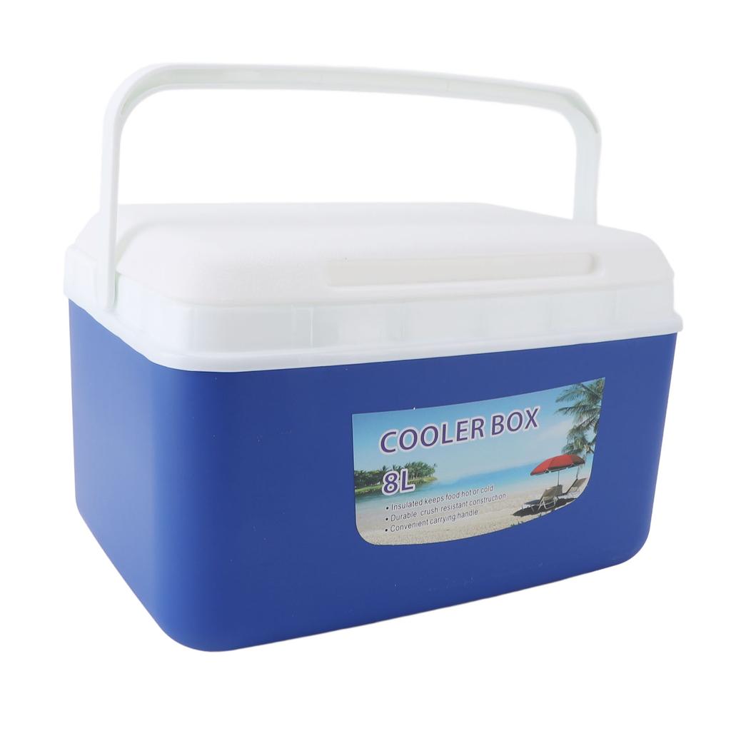 8L Isolierte Tragbare Kühlbox Effiziente Warm-Kalt-Isolierung Tragbare Harte Kühlbox Eisbox für Camping Picknick