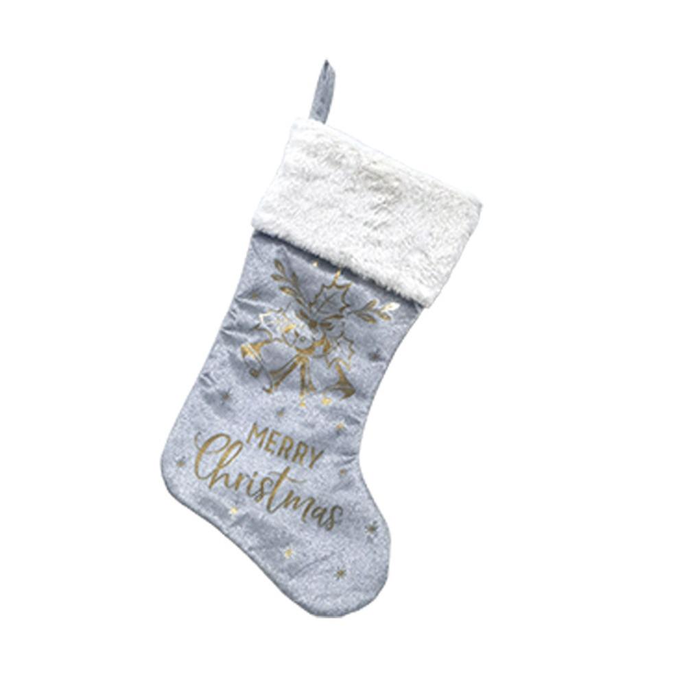 Hangings Stamping Christmas Stocking Personalized Unique Christmas Tree Candy Bags Large Capacity Portable Gift Bags