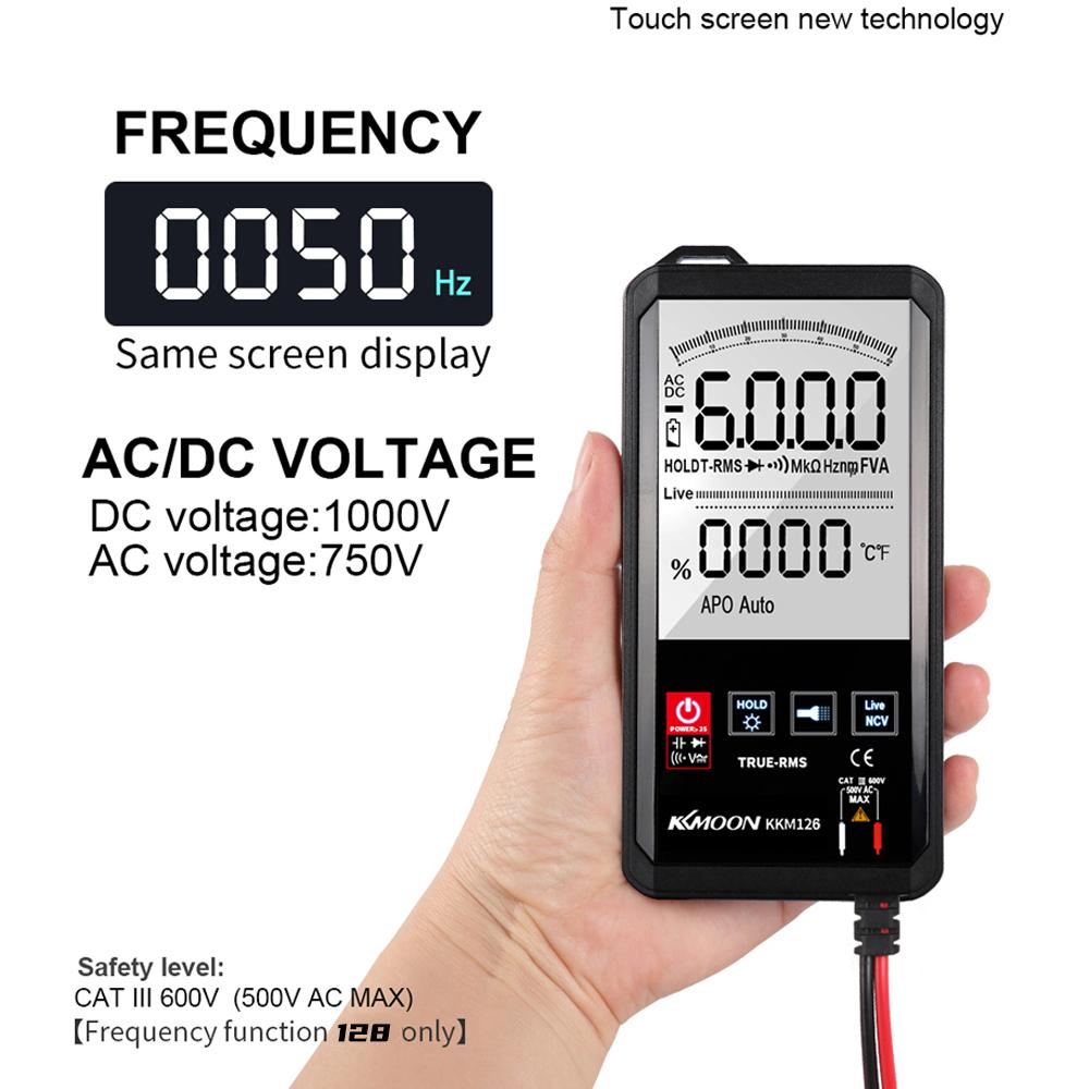 Kkmoon KKM126 4.7 Inch Touching Screen Ultra-thin Multimeter Voltage Capacitance Resistance Meter