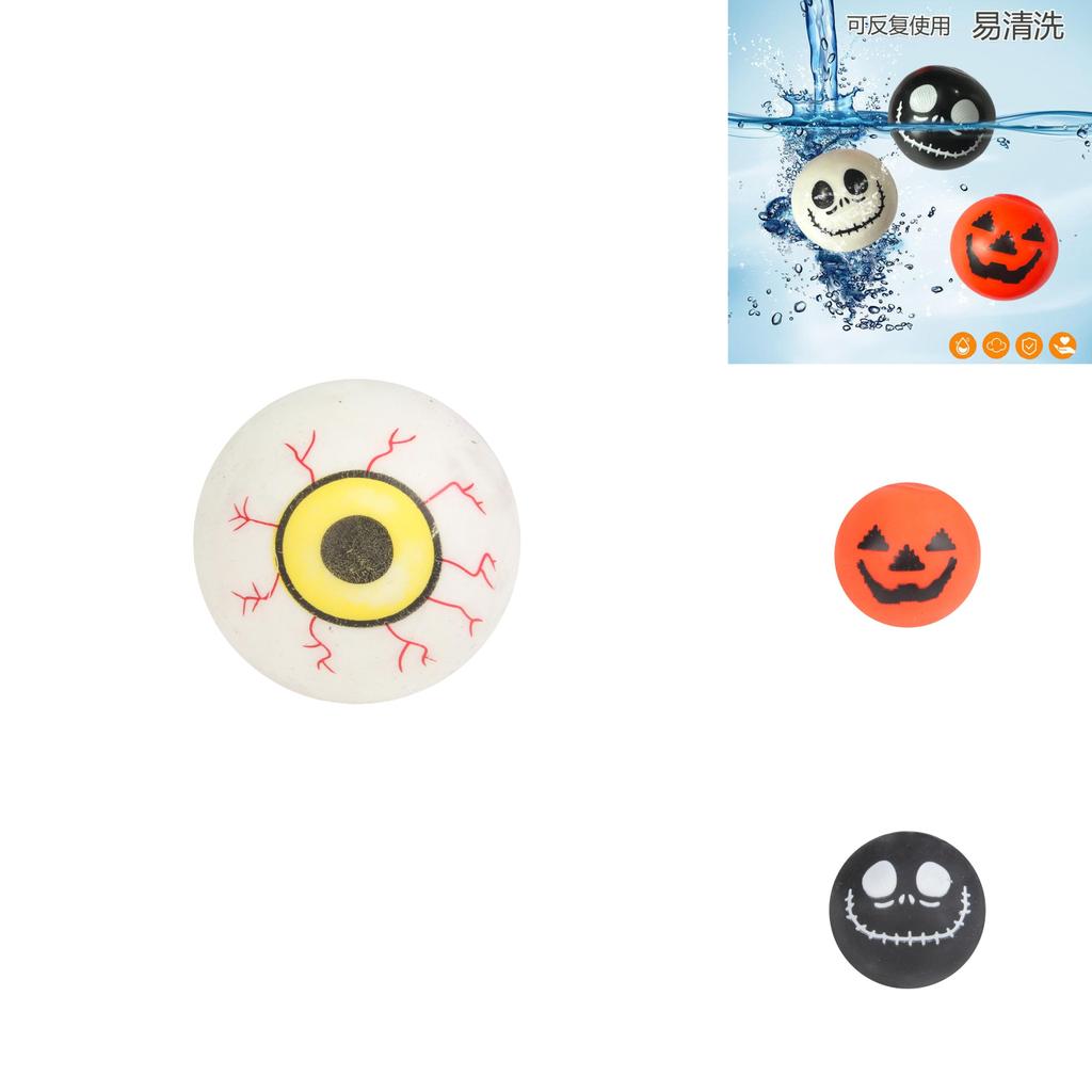 Halloween Pumpkin Squeeze Toy For Stress Relief Tpr Water Bead Ball