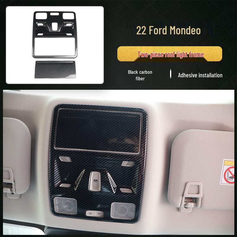 22 Mondeo Carbon Fiber Peach Wood Interior Sticker for Navigation Console & Power Window.