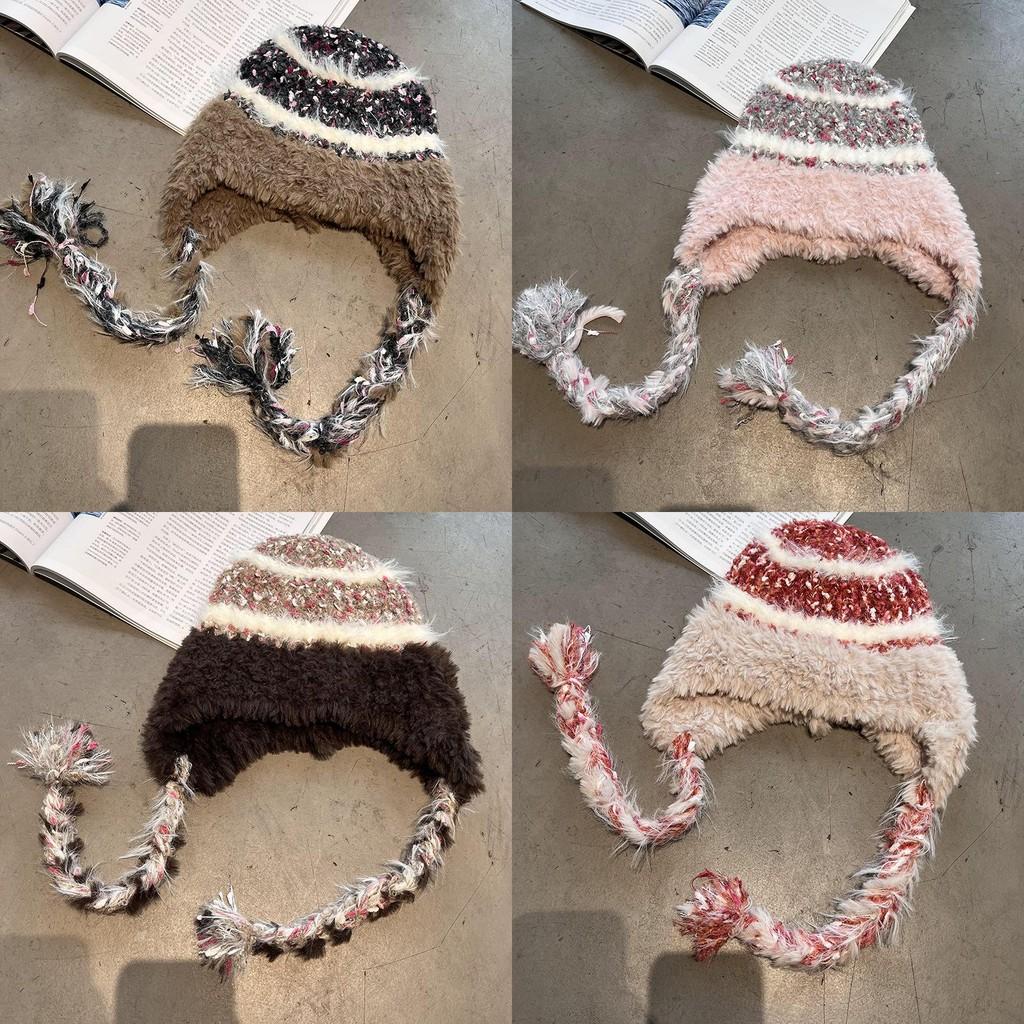 Winter Knit Warm Cap Padded Lining Women Cold Weather Trendy Hat Breathable