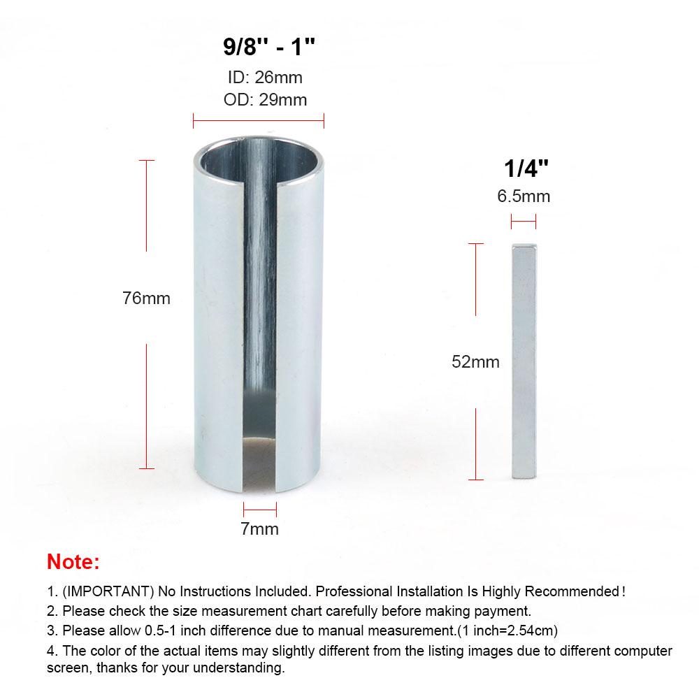 1" To 1 1/ 8 Inch 1/4" Key Gas Engine Pulley Crank Shaft Sleeve Adapter Predator