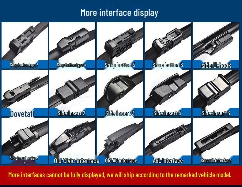 Mercedes CLA Wiper Blade for Models 2015-2019: Frameless with Rubber Strip