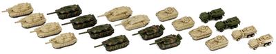 Série MI Tanque Moderno Mundial Conjunto 1 com 2 Tanques Merkava de Metal Modelo MI09SP Pit-Road 1/700 Mk.II (Kit de Plástico)