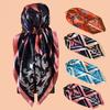 1PC Simple Butterfly Print Silk Satin Square Scarf Women's Hair Accessory Spring New Versatile