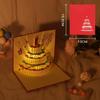 Paper 3D Birthday Cake Cards Music Function Musical Greeting Card  for Boyfriend Girlfriend Friends