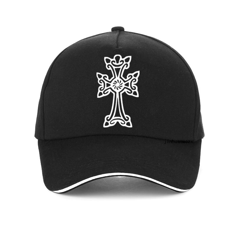 Armenian Orthodox Cross Caps For Men Fashion Print Adjustable Dad Snapback Hat Casquette Homme Summer Outdoor Baseball Cap