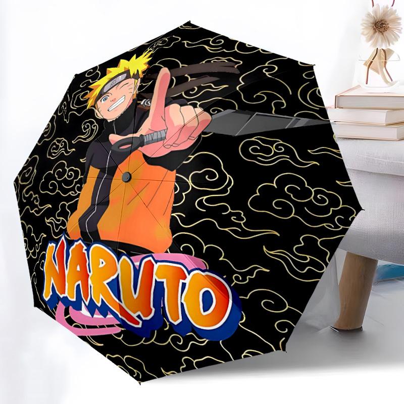 1pc Naruto Anime Automatic Open/Close Umbrella   Compact Travel Umbrella, 8 Rib Heavy Duty, Perfect for Women & Men    A0923172