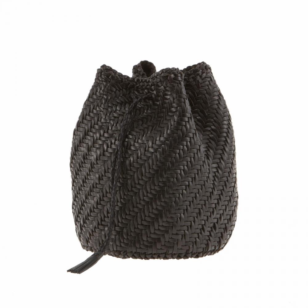 Dragon Diffusion 8838 Black Pom Pom Double Jump Shoulder Bag