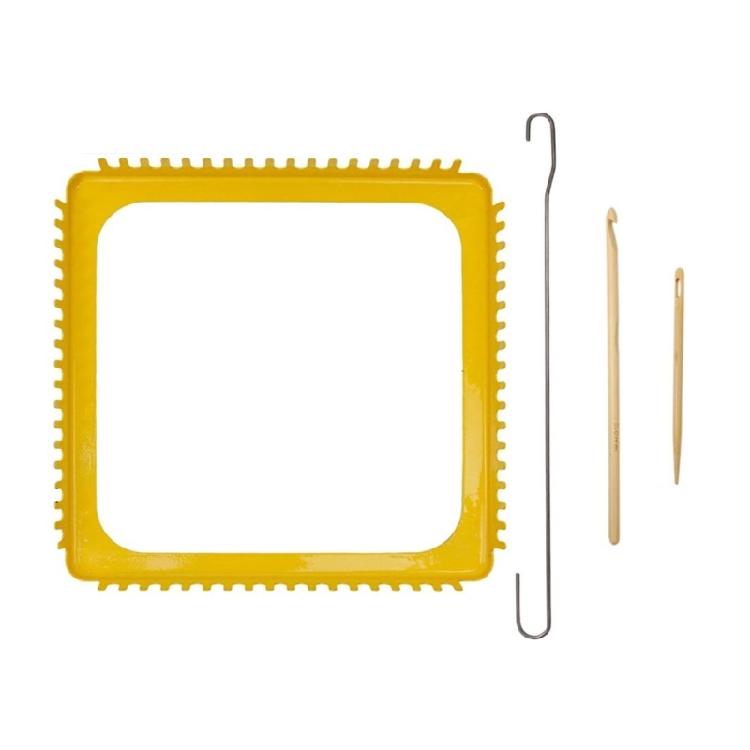 

18 Teeth Knitting Loomed Weaving Loomed Square Knitting Loomed Set with Hooks Knitting Accessories 1