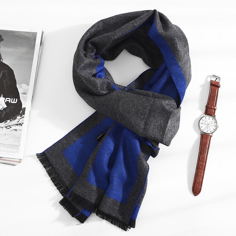 Fashion 180*35Cm Scarves Man Autumn Winter Thick Warm Cashmere Business Long Wraps Boy Classic Shawl Free Shipping Muffler
