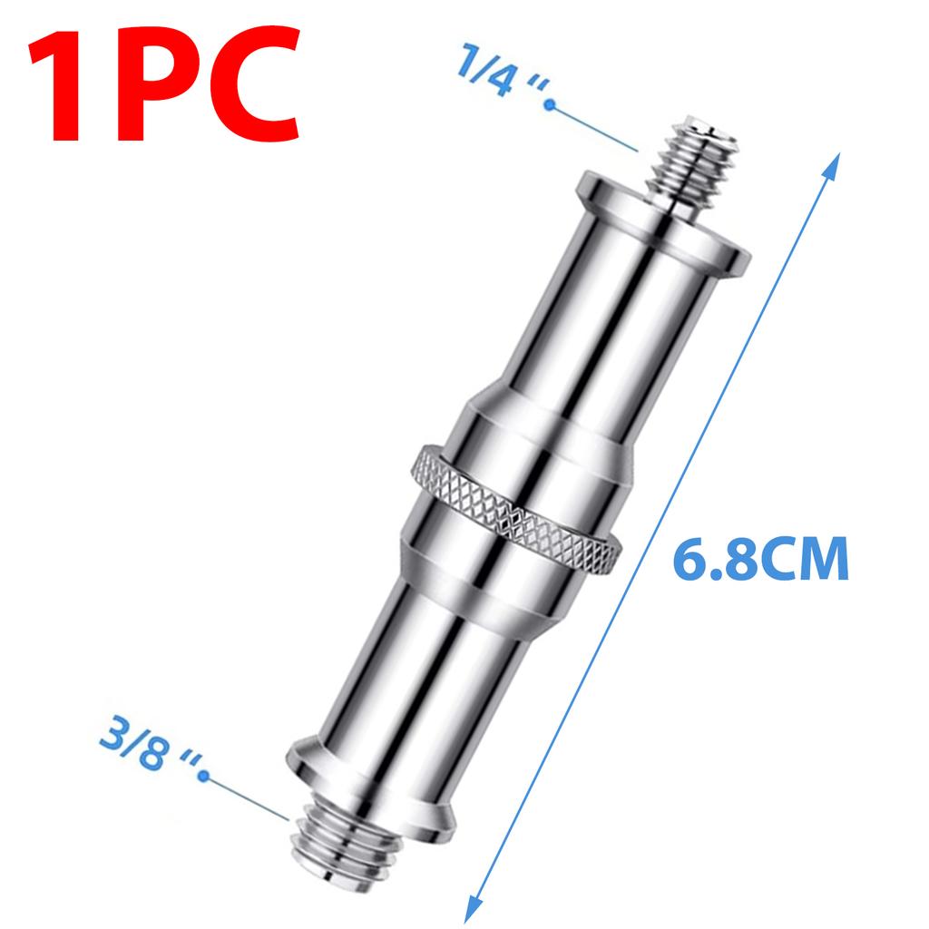 Standard 1/4 To 3/8 Inch Metal Male To Male Convertor Threaded Screw Tripod Adapter Spigot Stud for Flash Holder Light Stand