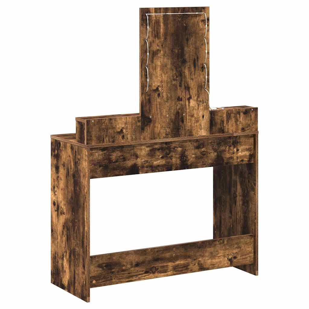 Makeup Table with Storage Brown 100 x 41 x 140 cm Engineered Wood