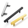 Black Golden Cupboard Handle Brushed Stainless Steel Kitchen Cabinet Door Knob Furniture Drawer Pull Hardware Pulls Bar Handle