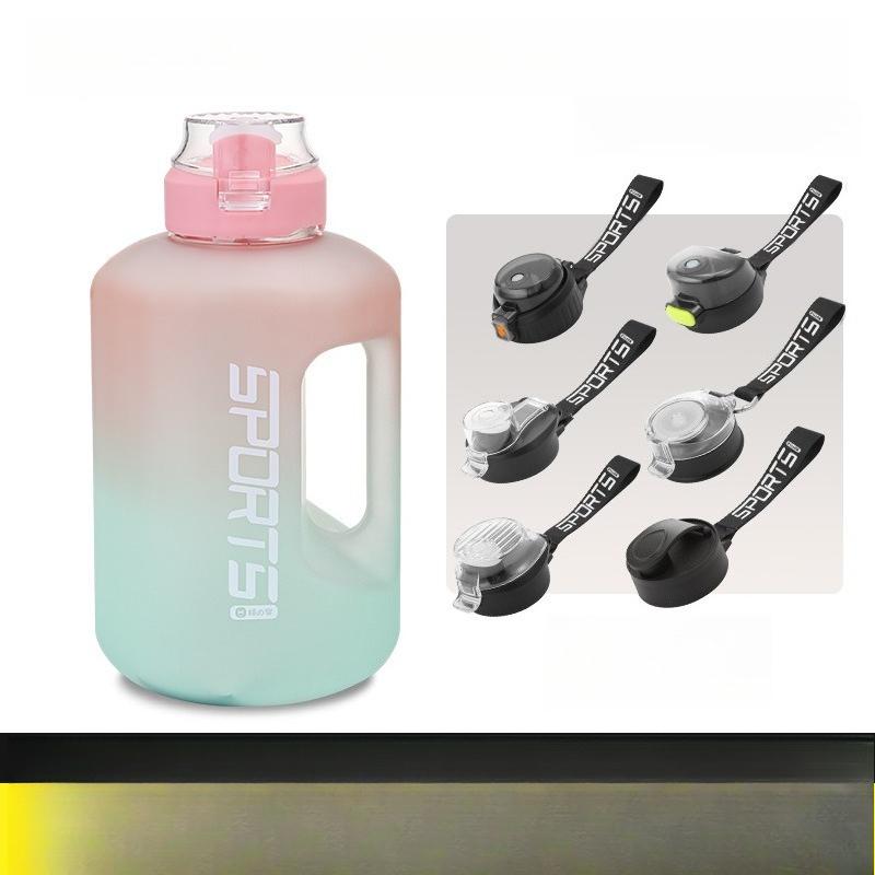 1.7L/2.7L Fitness Cup Drinking Bottle Large Capacity Portable PC Sports Water with Straw Good-looking Student Drink Kettle
