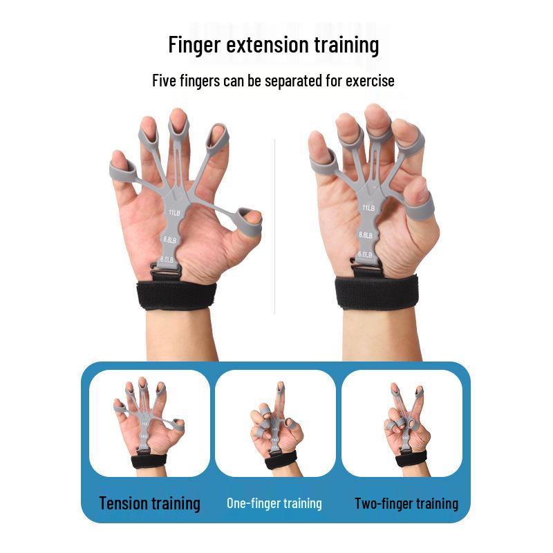 Silicone Finger Trainer: 5-Finger Flex & Vein Grip Strengthener for Rehabilitation and Wrist Exercise