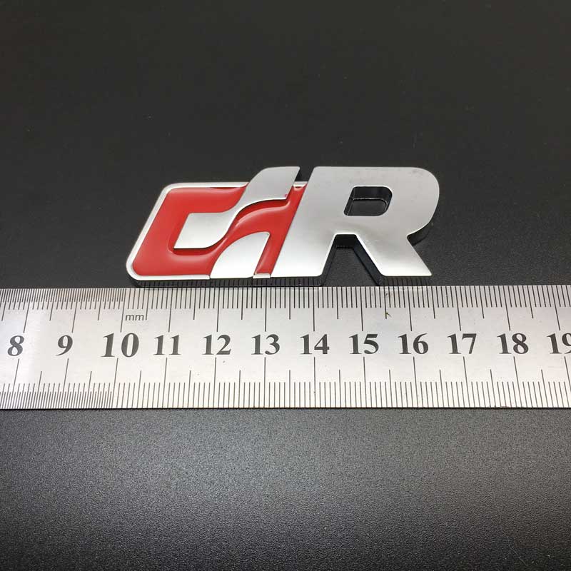 Car Styling 3D Metal R Logo Car Sticker Emblem Badge Rear Trunk Decal For Volkswagen Golf Passat Tiguan CC Sagitar Touareg SR GR