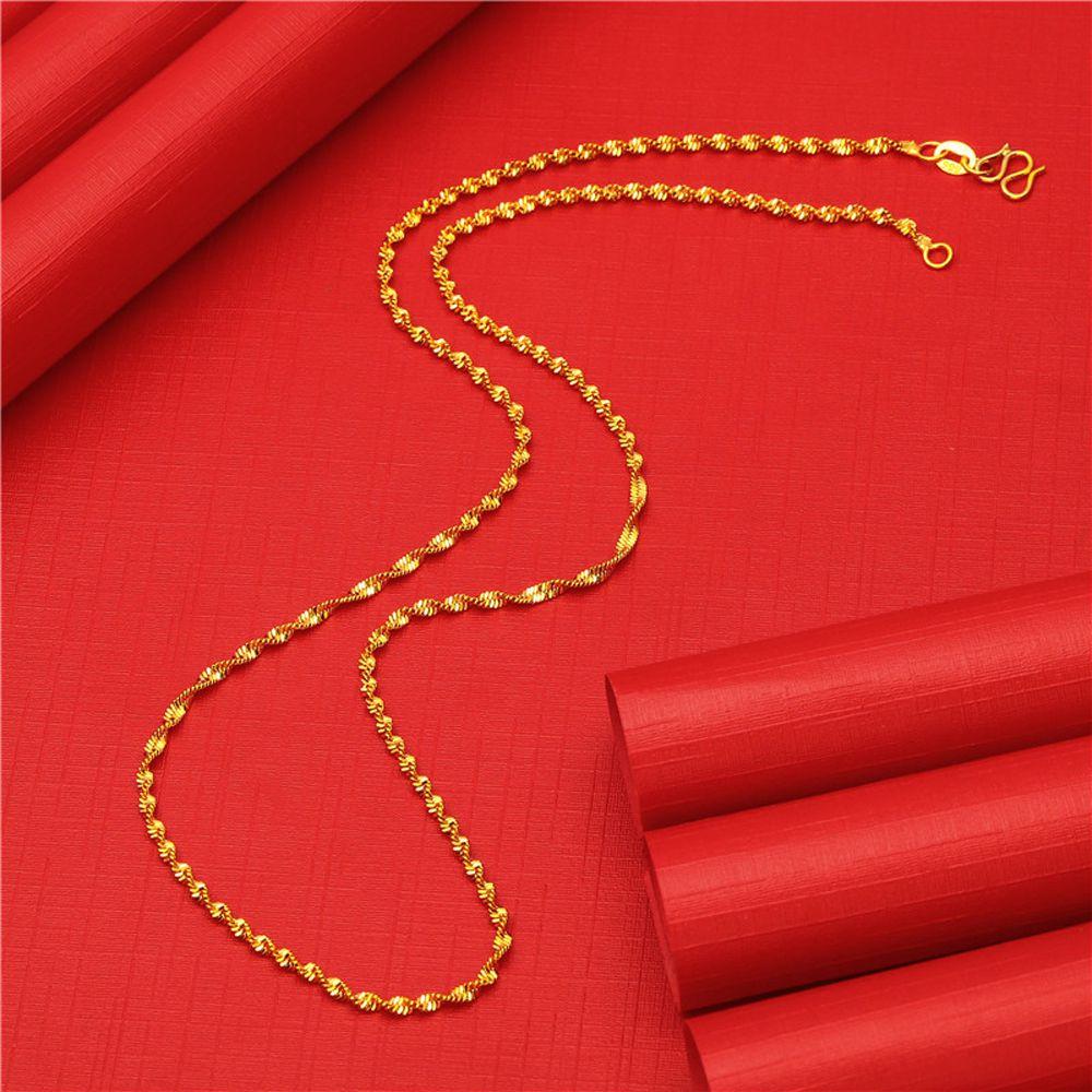 Vietnam Sand Gold Necklace Women Jewelry Accessories Without Pendant Necklace Double Layer Chain