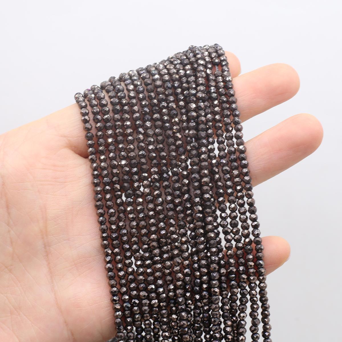 

2-ниточные бусины из шпинели 3 мм, граненые натуральные камни, свободные бусины-разделители для изготовления ювелирных изделий, ожерелий, браслетов, аксессуаров, длина бусинок 38 см 2Strand/3mm