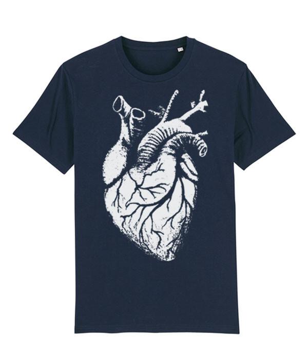 Big Heart Anatomical Heart Konton Zen Biro Art Unisexs Fit TShirt
