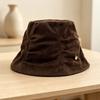 Artistic Versatile Fisherman Hat Retro Basin Hat Autumn and Winter Face Enhancing Small Bucket Hat Warm Big Head Circumference Hat Children's Style