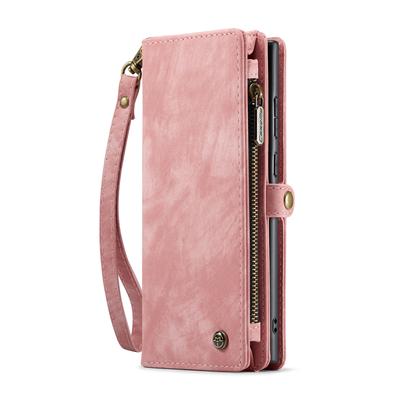 Etui CASEME ze skóry z odpinanym portfelem i paskiem do telefonu Samsung Galaxy S25 Ultra
